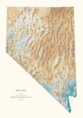 Nevada Fine Art Print Map