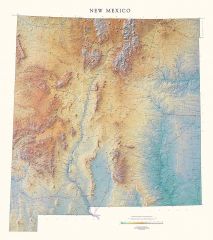 New Mexico Fine Art Print Map
