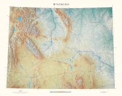Wyoming Fine Art Print Map