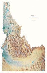 Idaho Lithograph Map