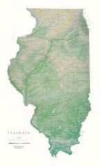 Illinois Lithograph Map