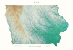 Iowa Lithograph Map