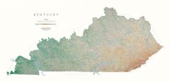 Kentucky Lithograph Map
