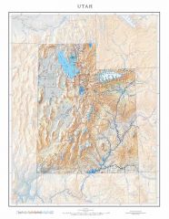Utah in Context Fine Art Print Map