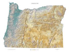 Oregon Fine Art Print Map