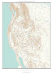 Landforms of the American West Fine Art Print Map