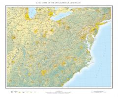 Land Cover of the Appalachians & Ohio Valley Fine Art Print Map