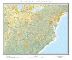 Land Cover of the Appalachians & Ohio River Valley Fine Art Print Map