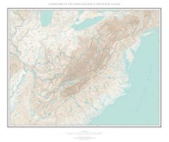 Landforms of the Appalachians and Ohio River Valley Fine Art Print Map