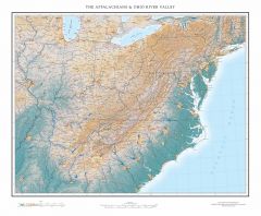 The Appalachians  Fine Art Print Map