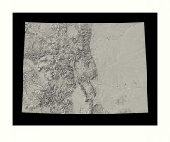 43" x 54" Colorado Topographical Wall Map by Raven Maps 