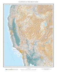 California & The Great Basin Fine Art Print Map