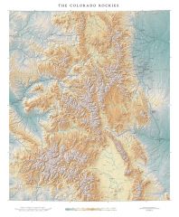 The Colorado Rockies Fine Art Print Map