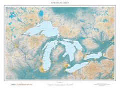 The Great Lakes Fine Art Print Map