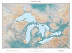 The Great Lakes Fine Art Print Map
