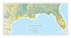 Land Cover of the Gulf Coast Fine Art Print Map