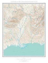 Landforms of the Lower Mississippi Valley Fine Art Print Map