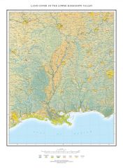 Land Cover of the Lower Mississippi Valley Fine Art Print Map