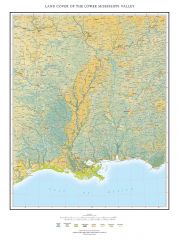 Land Cover of the Lower Mississippi Valley Fine Art Print Map