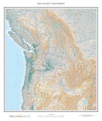 Pacific Northwest Fine Art Print Map