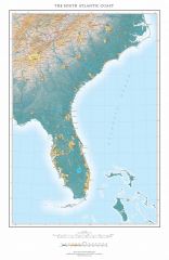 The South Atlantic Coast Fine Art Print Map