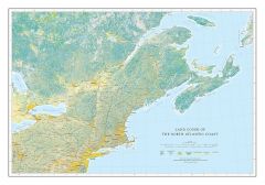 Land Cover of the North Atlantic Coast Fine Art Print Map