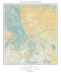 Land Cover of the Northern Rockies Fine Art Print Map