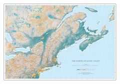 North Atlantic Coast Fine Art Print Map