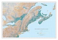 North Atlantic Coast Fine Art Print Map