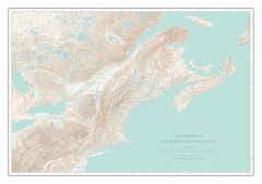 Landforms of the North Atlantic Coast Fine Art Print Map