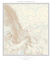 Landforms of the Northern Rockies Fine Art Print Map