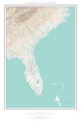 Landforms of the South Atlantic States Fine Art Print Map
