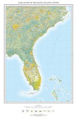 Land Cover of the South Atlantic States Fine Art Print Map