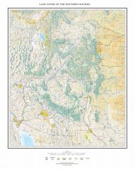 Land Cover of the Southern Rockies Fine Art Print Map