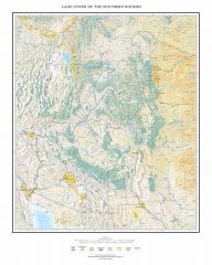 Land Cover of the Southern Rockies Fine Art Print Map