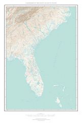 Landforms of the South Atlantic States Fine Art Print Map