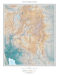 The Southern Rockies Fine Art Print Map