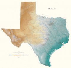 Texas - Fine Art Print Map
