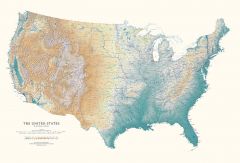 The United States  Fine Art Print Map