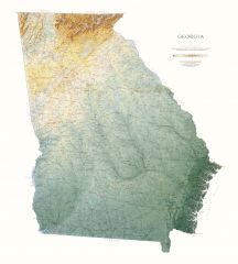 Georgia Lithograph Map
