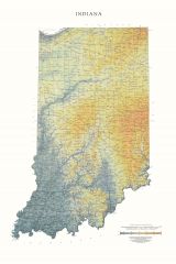 Indiana Lithograph Map
