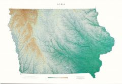 Iowa Lithograph Map