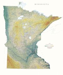 Minnesota Lithograph Map