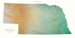 Nebraska Lithograph Map
