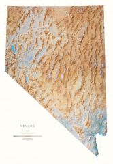 Nevada Lithograph Map