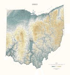 Ohio Fine Art Print Map