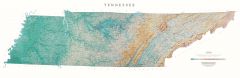 Tennessee Lithograph Map
