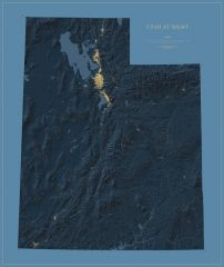 Utah at Night Map