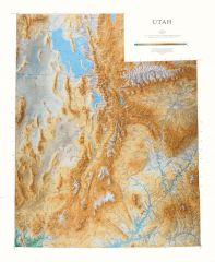 Utah Lithograph Map