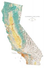 California - Land Cover Fine Art Print  Map